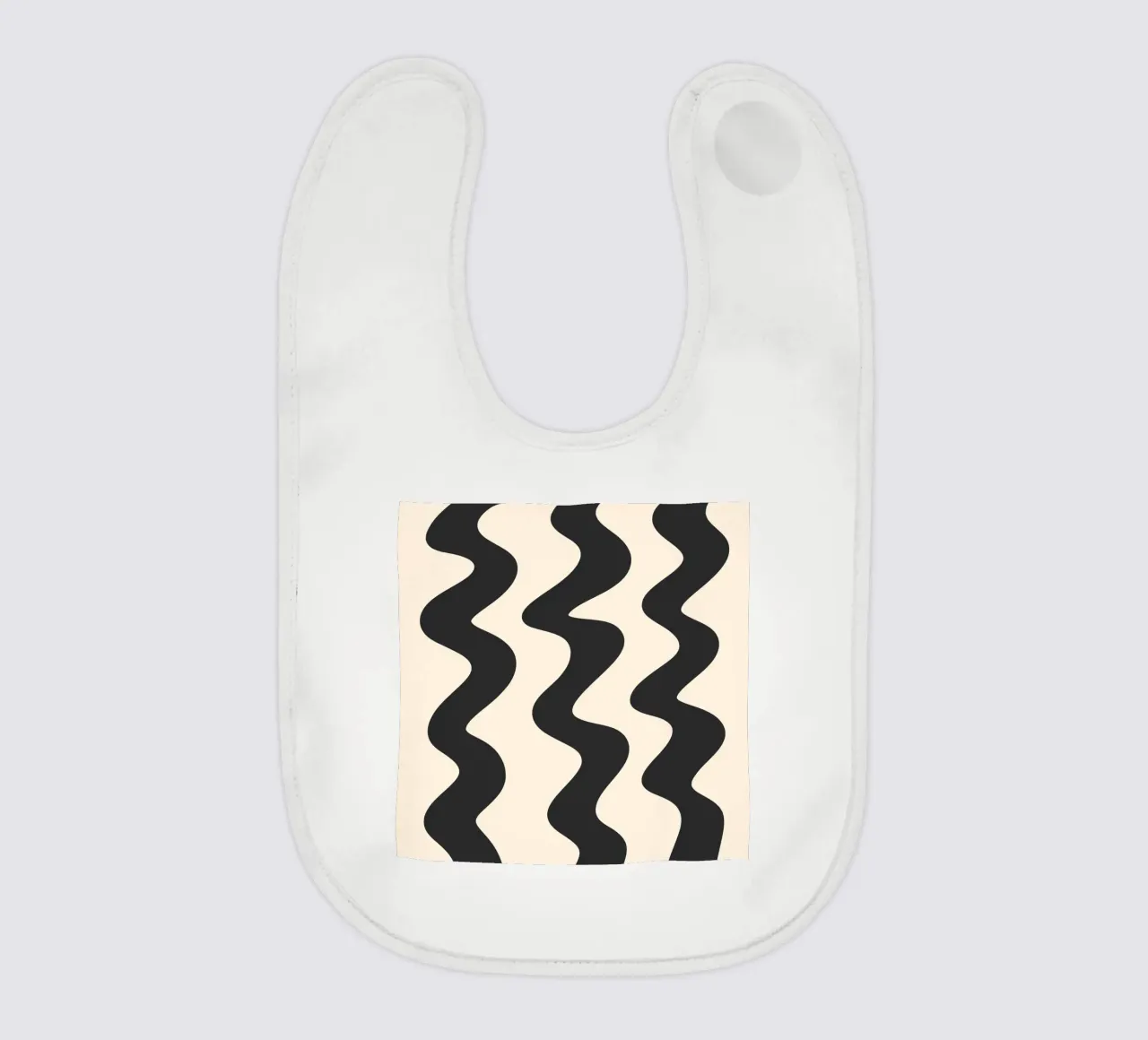 Linee a ghirigori - monocromatiche bavaglino da Wackapacka