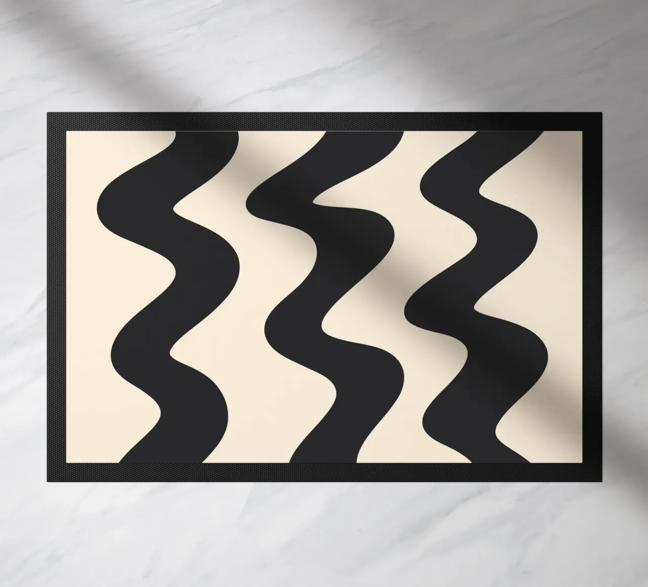 Linee a ghirigori - monocromatiche zerbino da Wackapacka