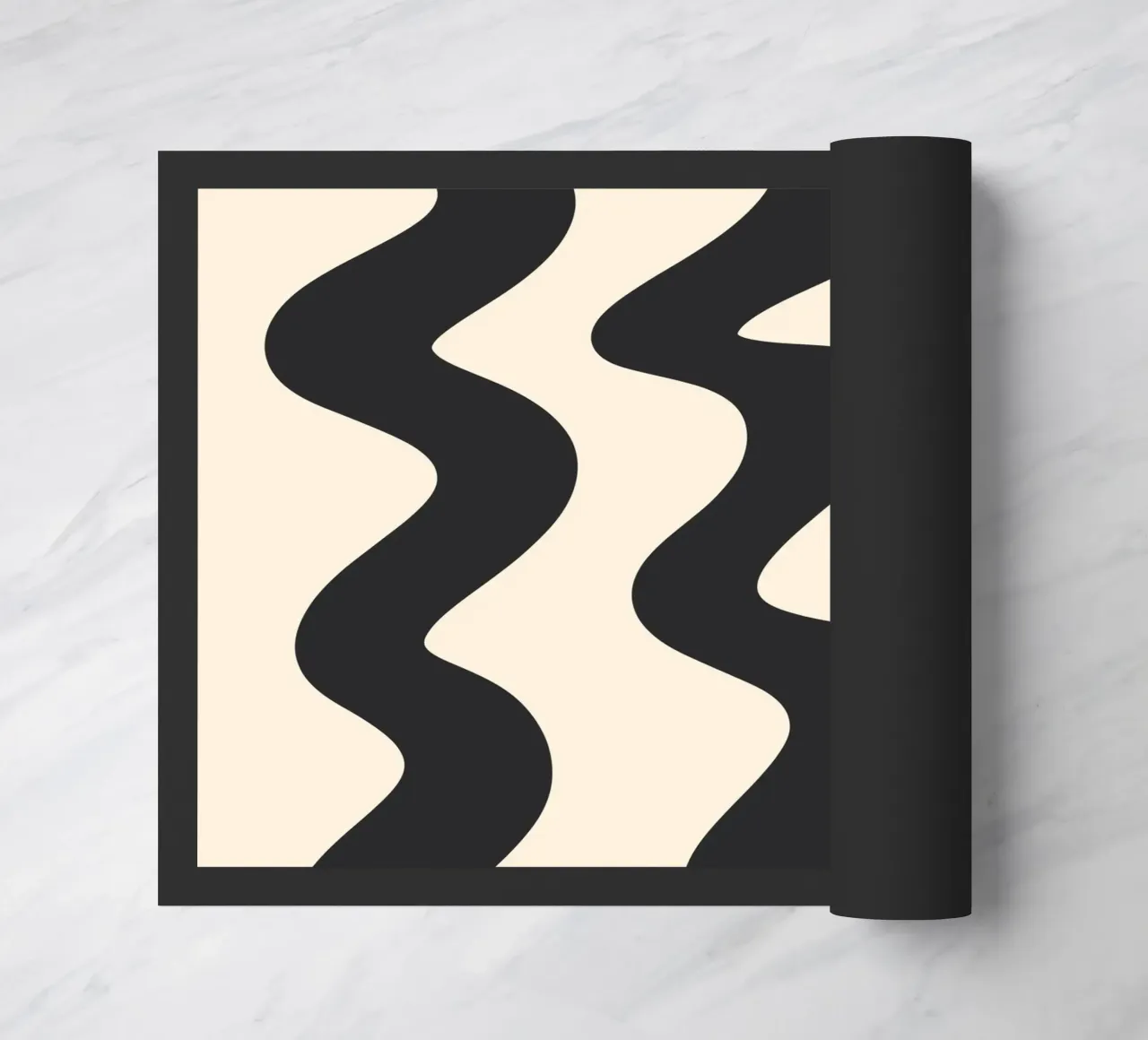 Linee a ghirigori - monocromatiche zerbino da Wackapacka