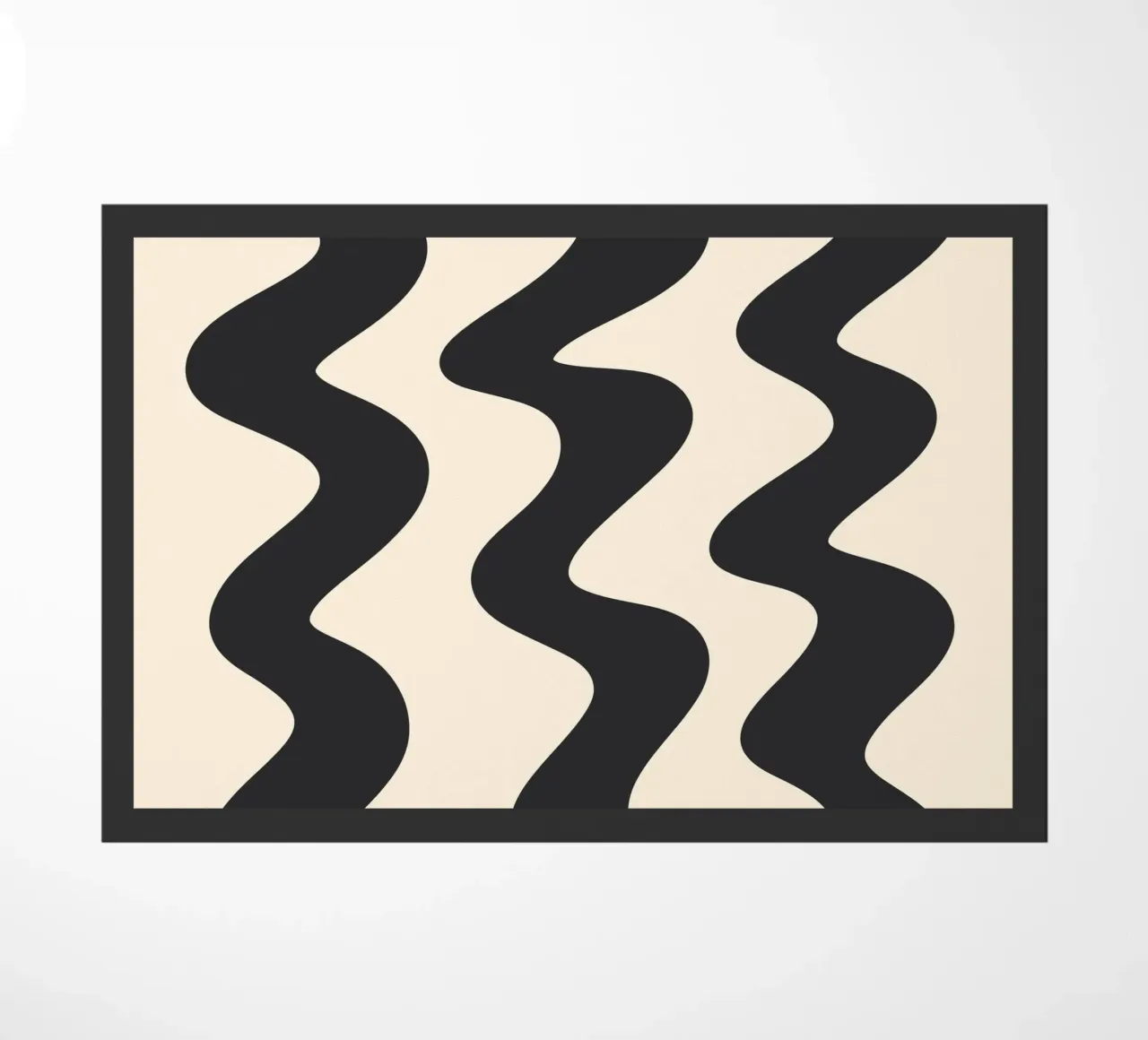 Linee a ghirigori - monocromatiche zerbino da Wackapacka