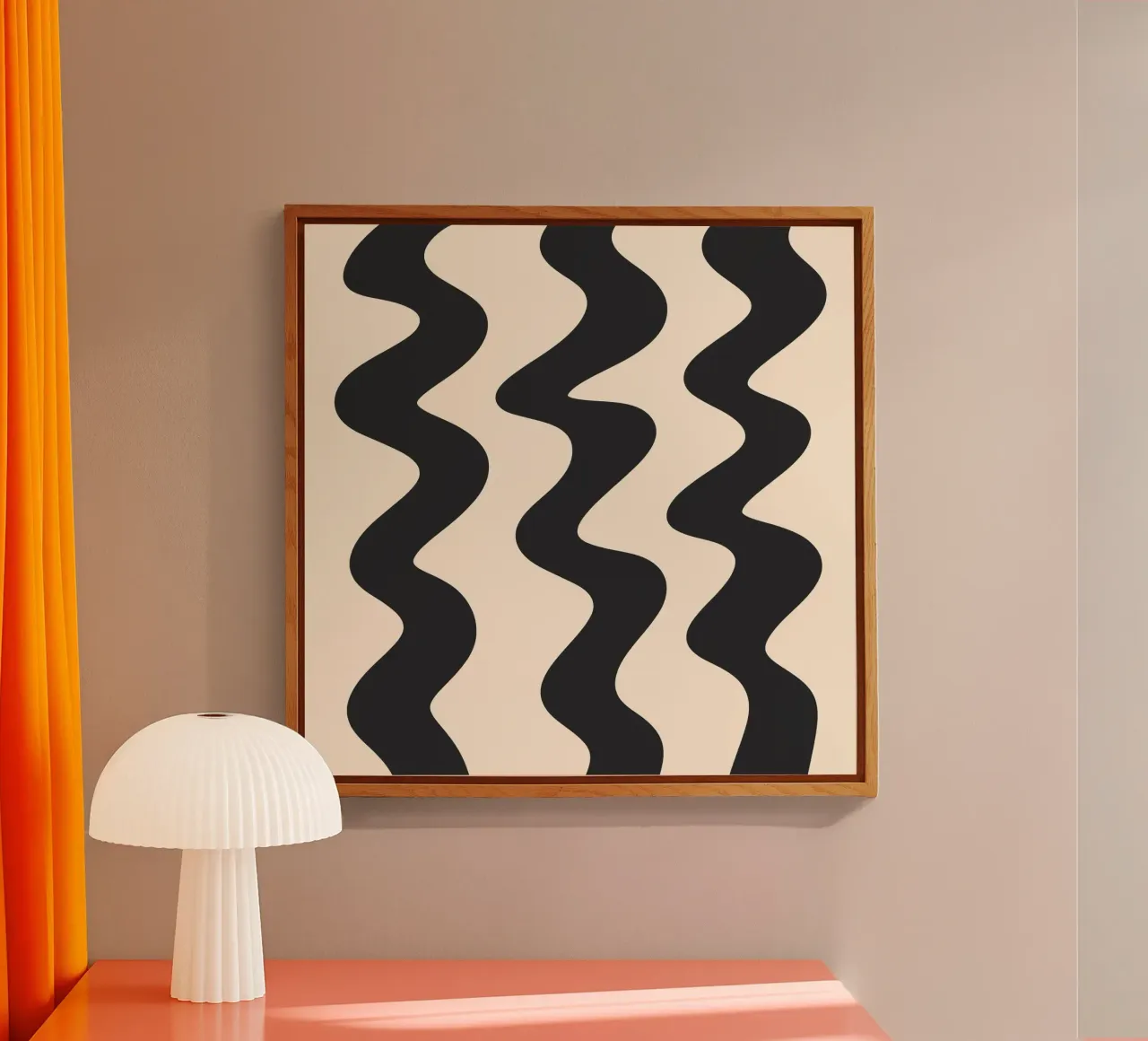 Linee a ghirigori - monocromatiche plexiglass da Wackapacka