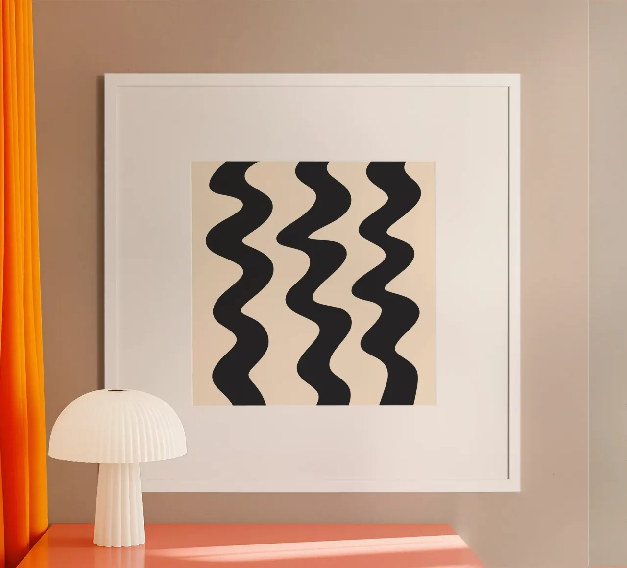 Linee a ghirigori - monocromatiche poster da Wackapacka