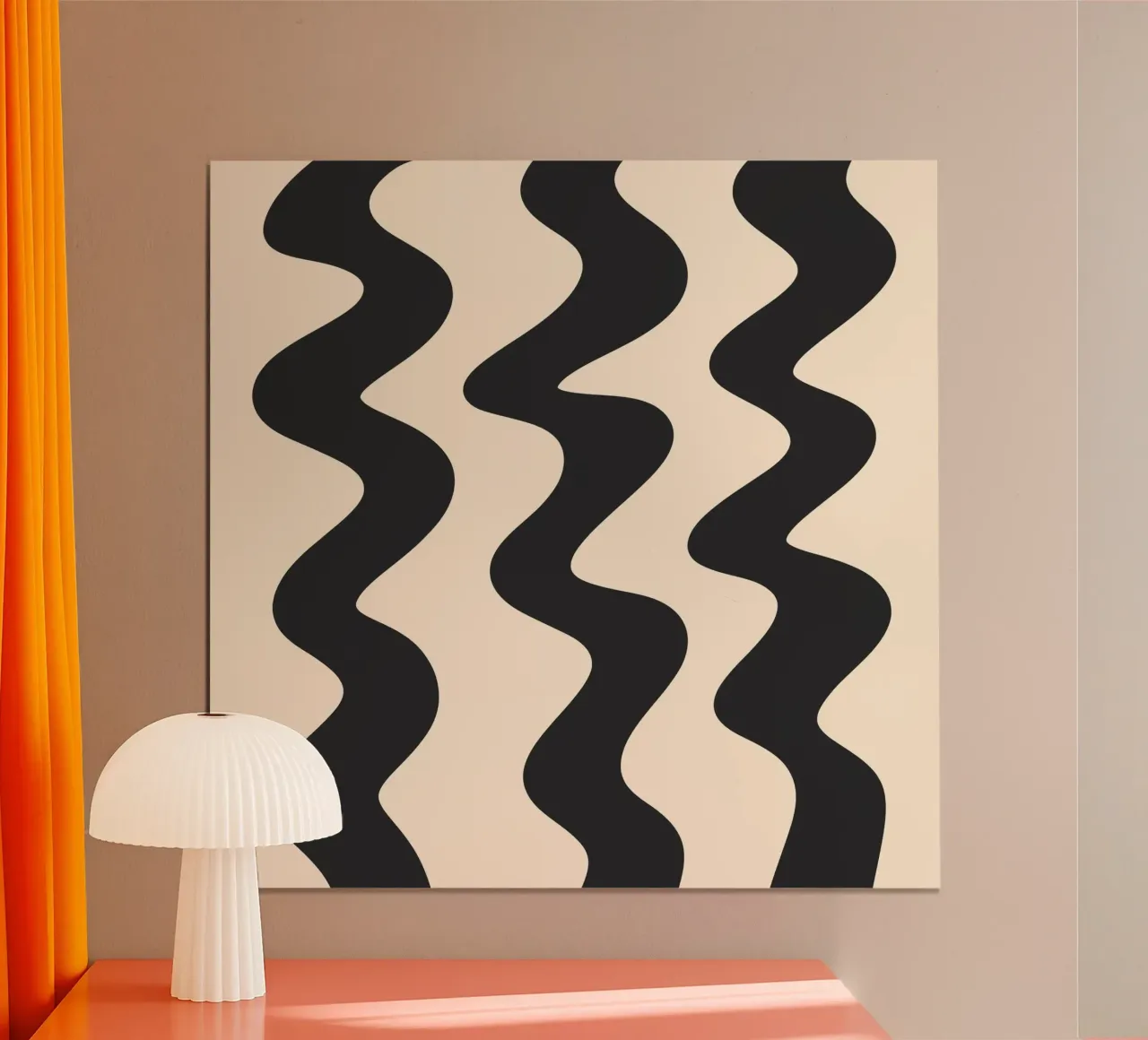 Linee a ghirigori - monocromatiche poster da Wackapacka