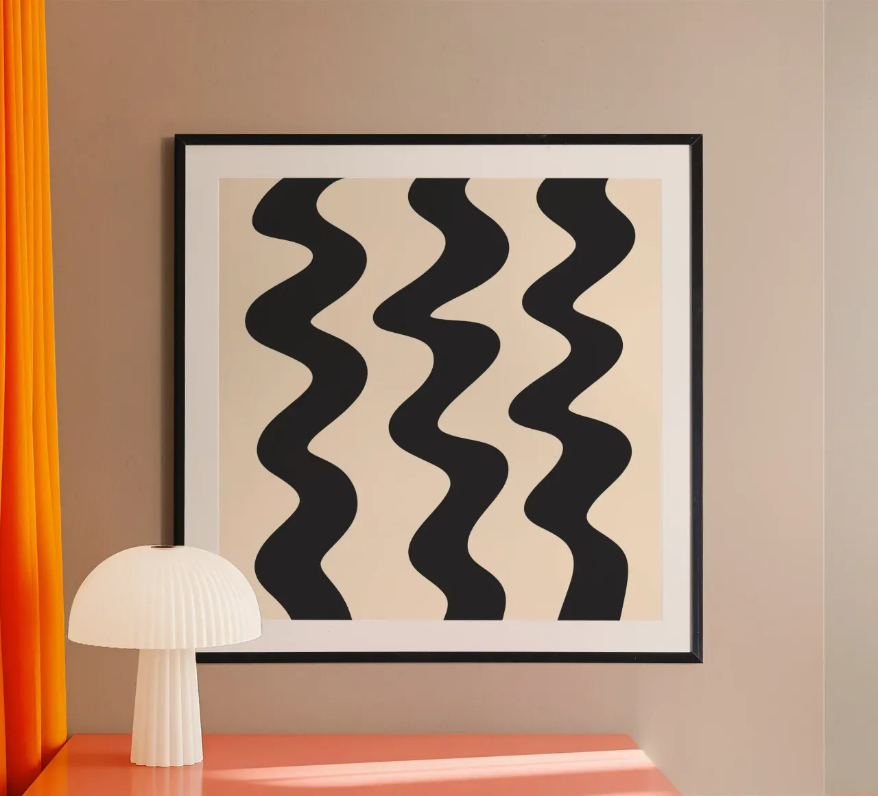 Linee a ghirigori - monocromatiche poster da Wackapacka