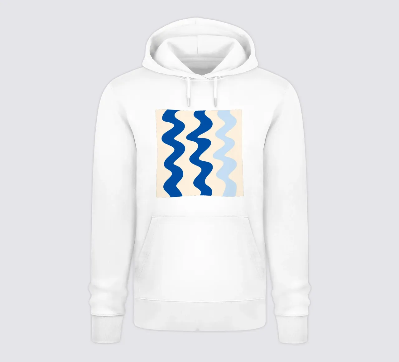 Linee a ghirigori - blu felpa con cappuccio da Wackapacka