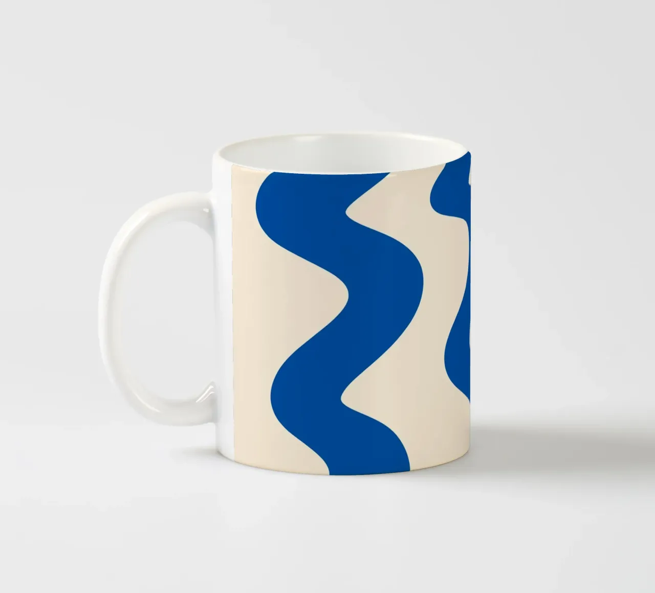 Linee a ghirigori - blu tazza in ceramica da Wackapacka