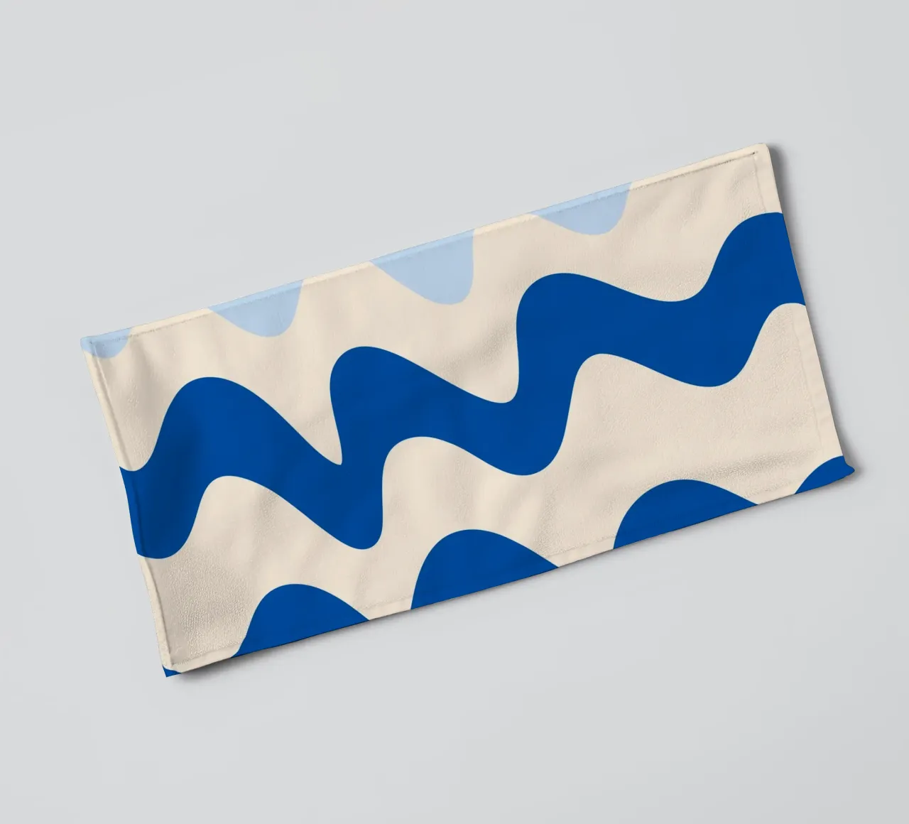 Linee a ghirigori - blu asciugamano da bagno da Wackapacka