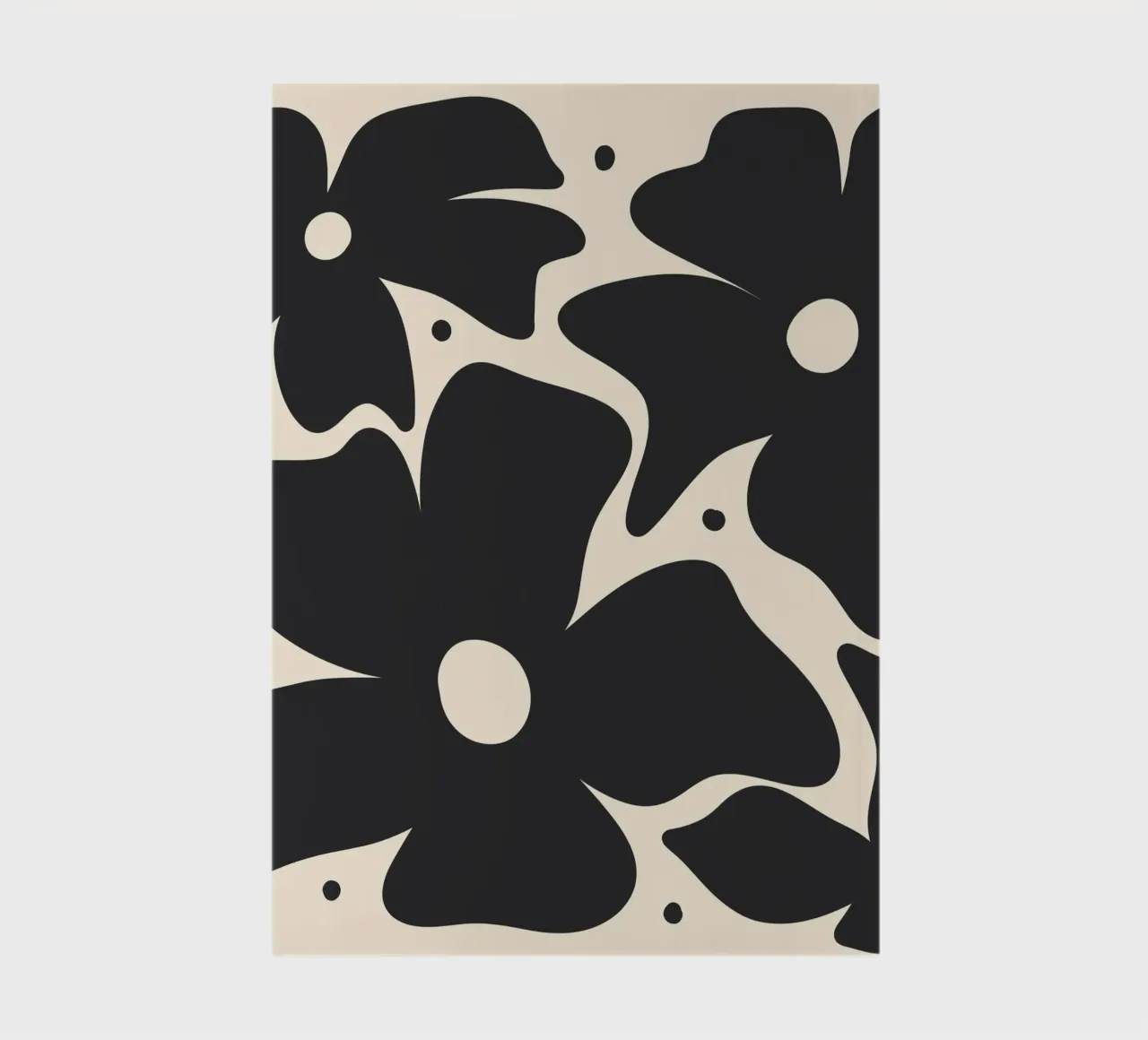 Abstract monochrome flowers 2 notebook by Wackapacka