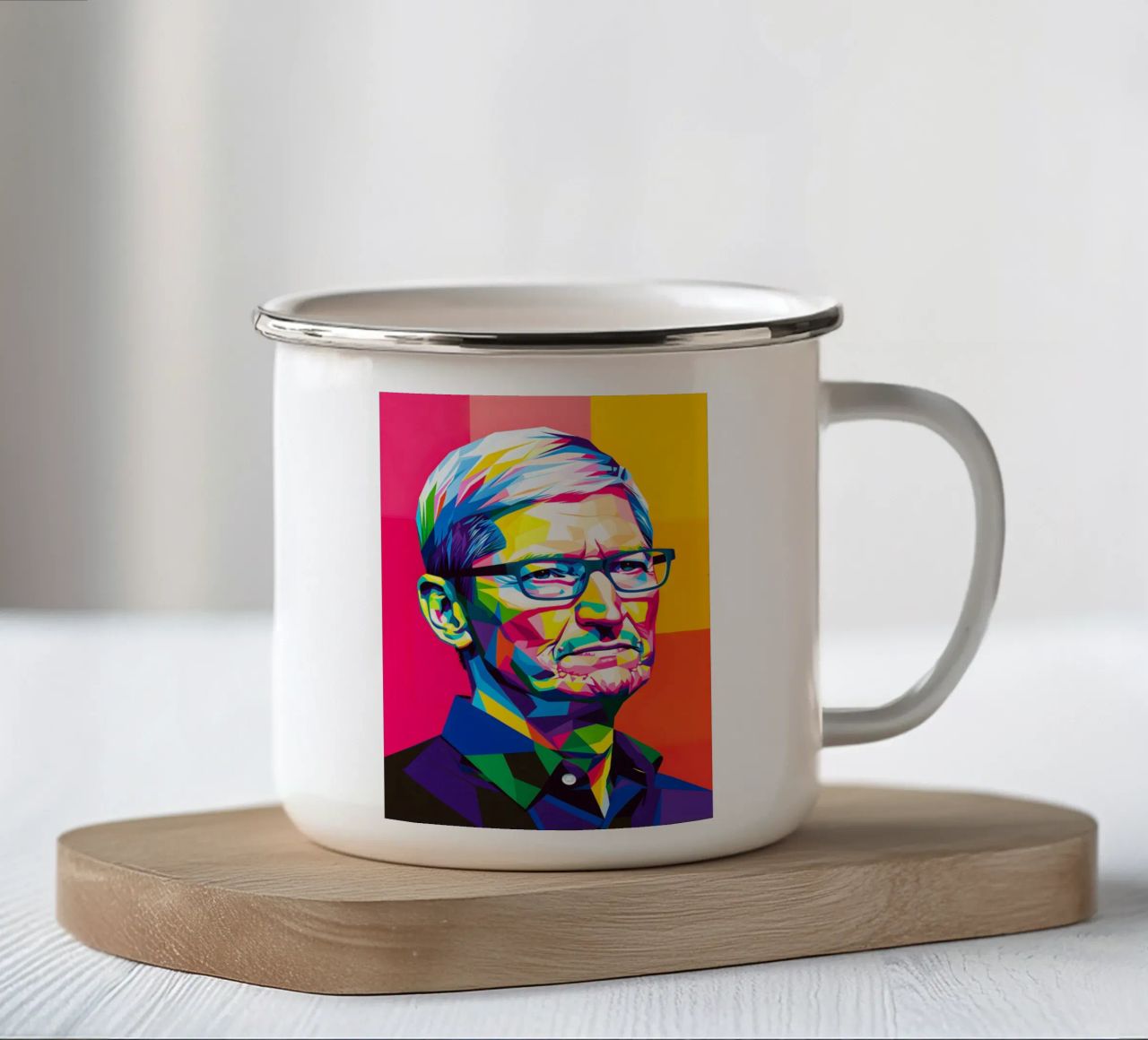 Tim Cook tazza in smalto da HopeStudio