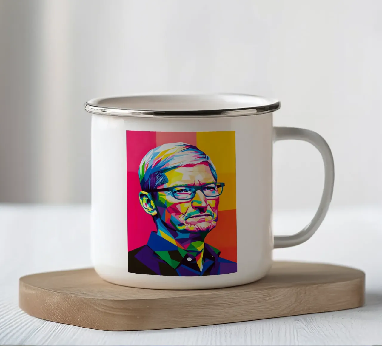 Tim Cook tazza in smalto da HopeStudio