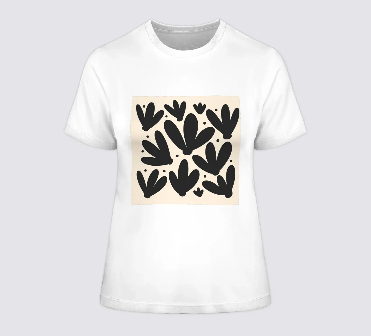 Abstract monochrome tulips women's fitted t-shirt by Wackapacka