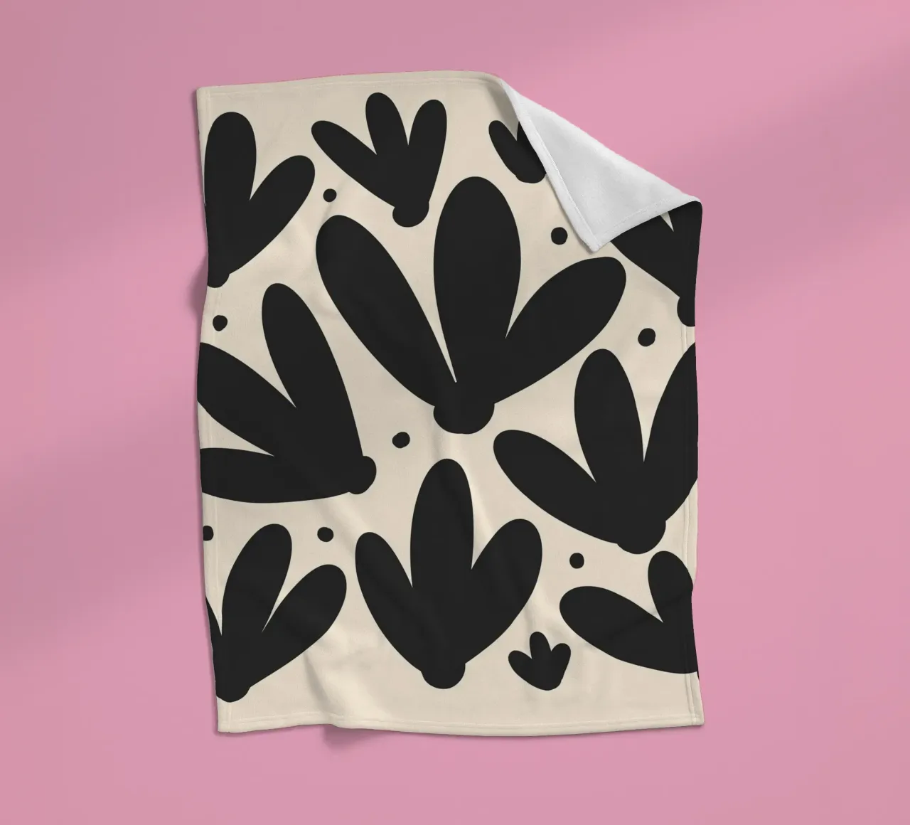 Tulipani astratti monocromatici coperta in pile da Wackapacka