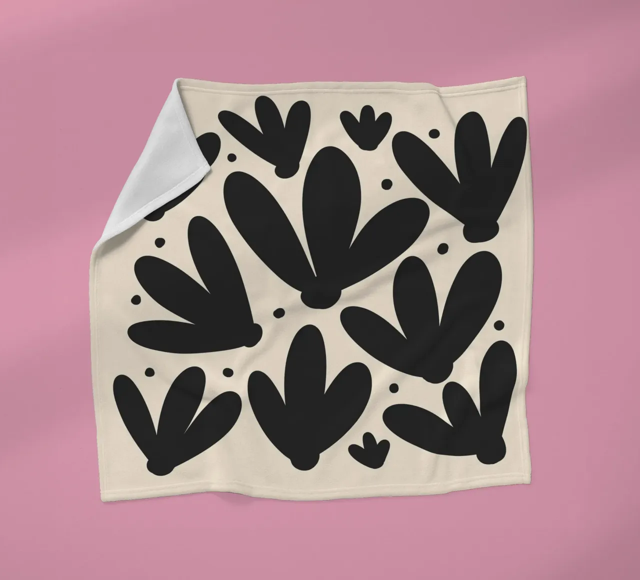Tulipani astratti monocromatici coperta in pile da Wackapacka