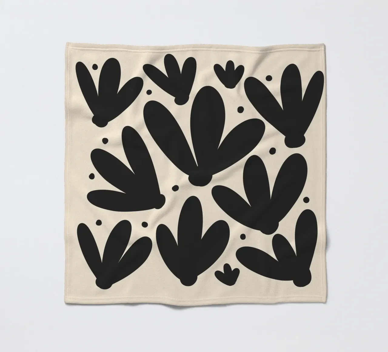 Tulipani astratti monocromatici coperta in pile da Wackapacka