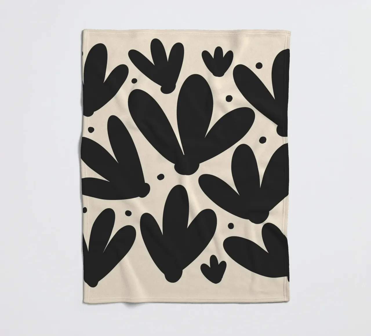 Tulipani astratti monocromatici coperta in pile da Wackapacka