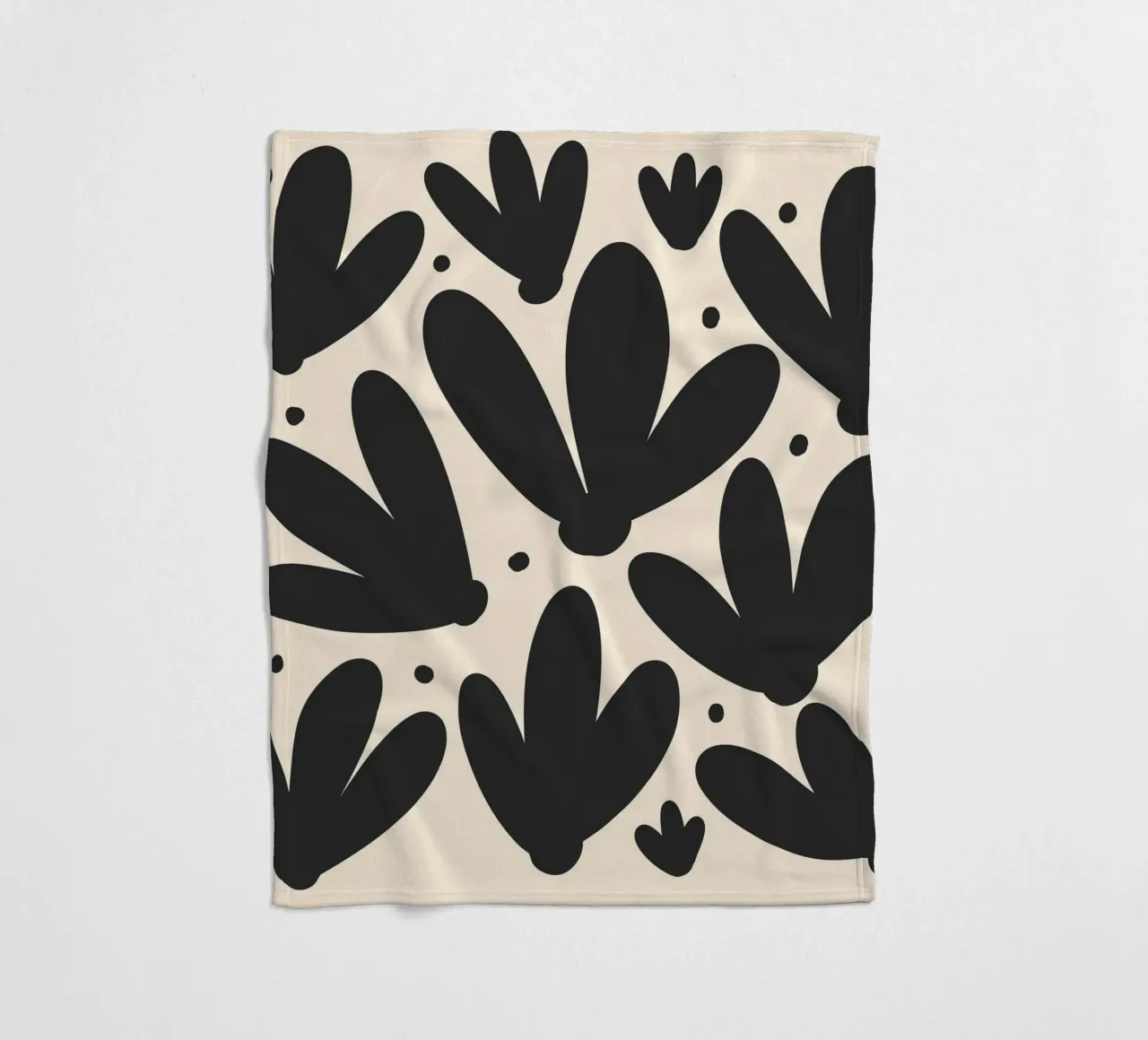 Tulipani astratti monocromatici coperta in pile da Wackapacka