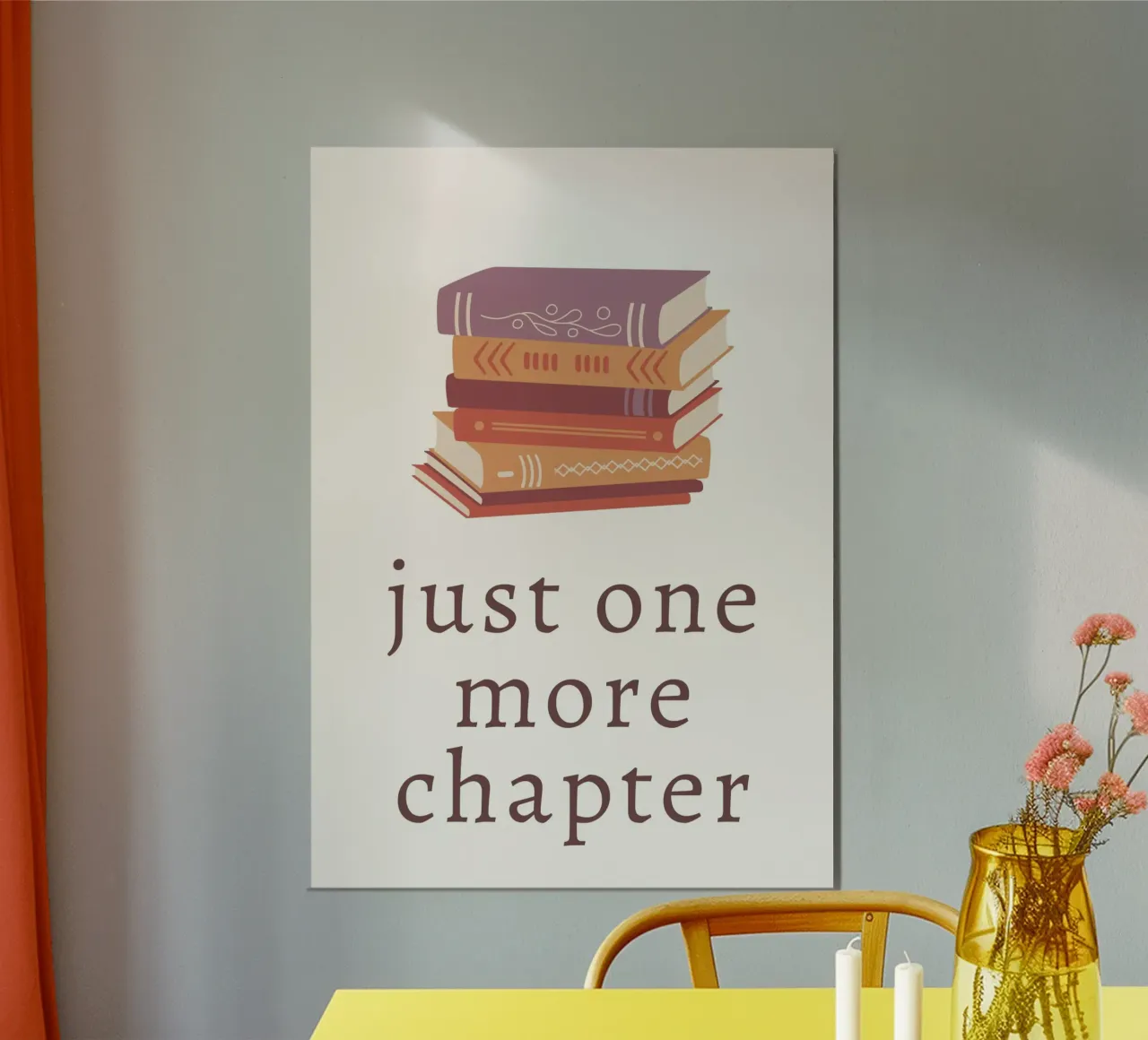 sólo un capítulo más, citas de libros, amante de los libros poster con marco de plástico de pdigitalprints