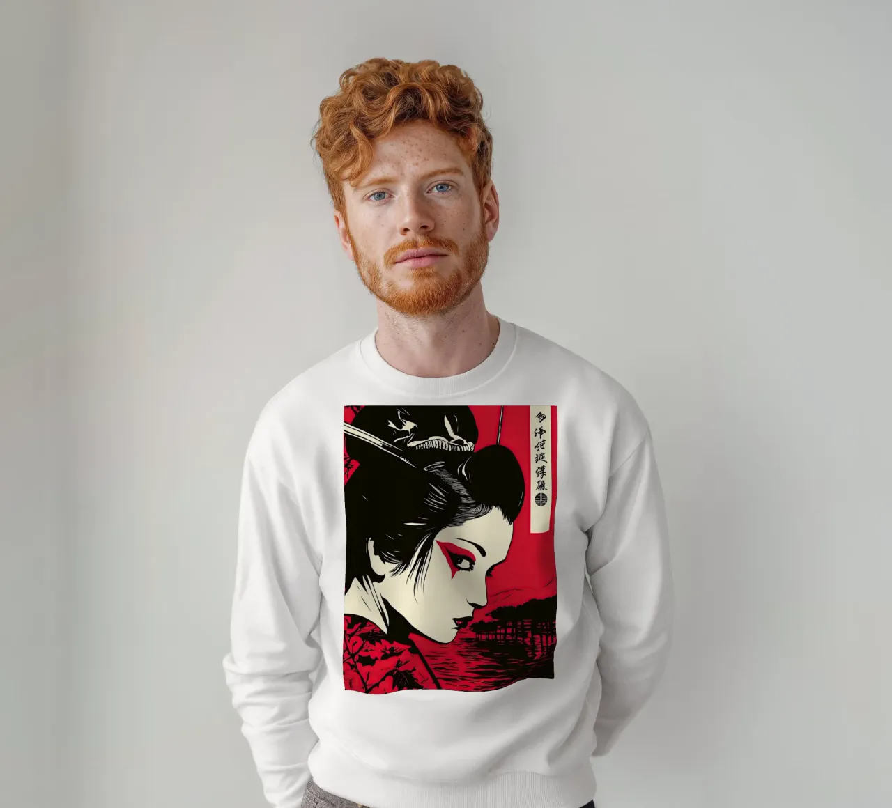 Geisha giapponese in rosso felpa da Autofocus