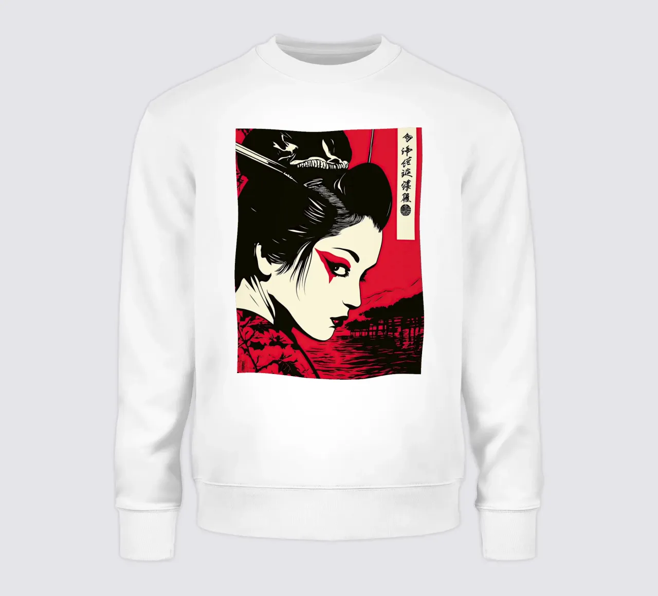 Geisha giapponese in rosso felpa da Autofocus