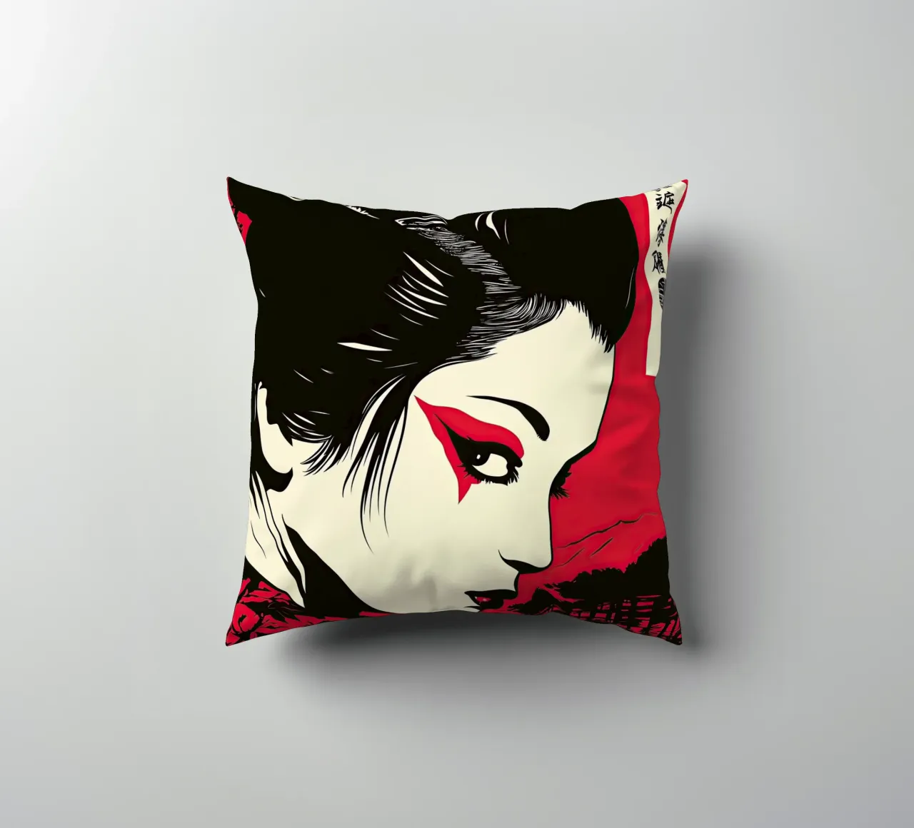 Geisha giapponese in rosso cuscino da Autofocus