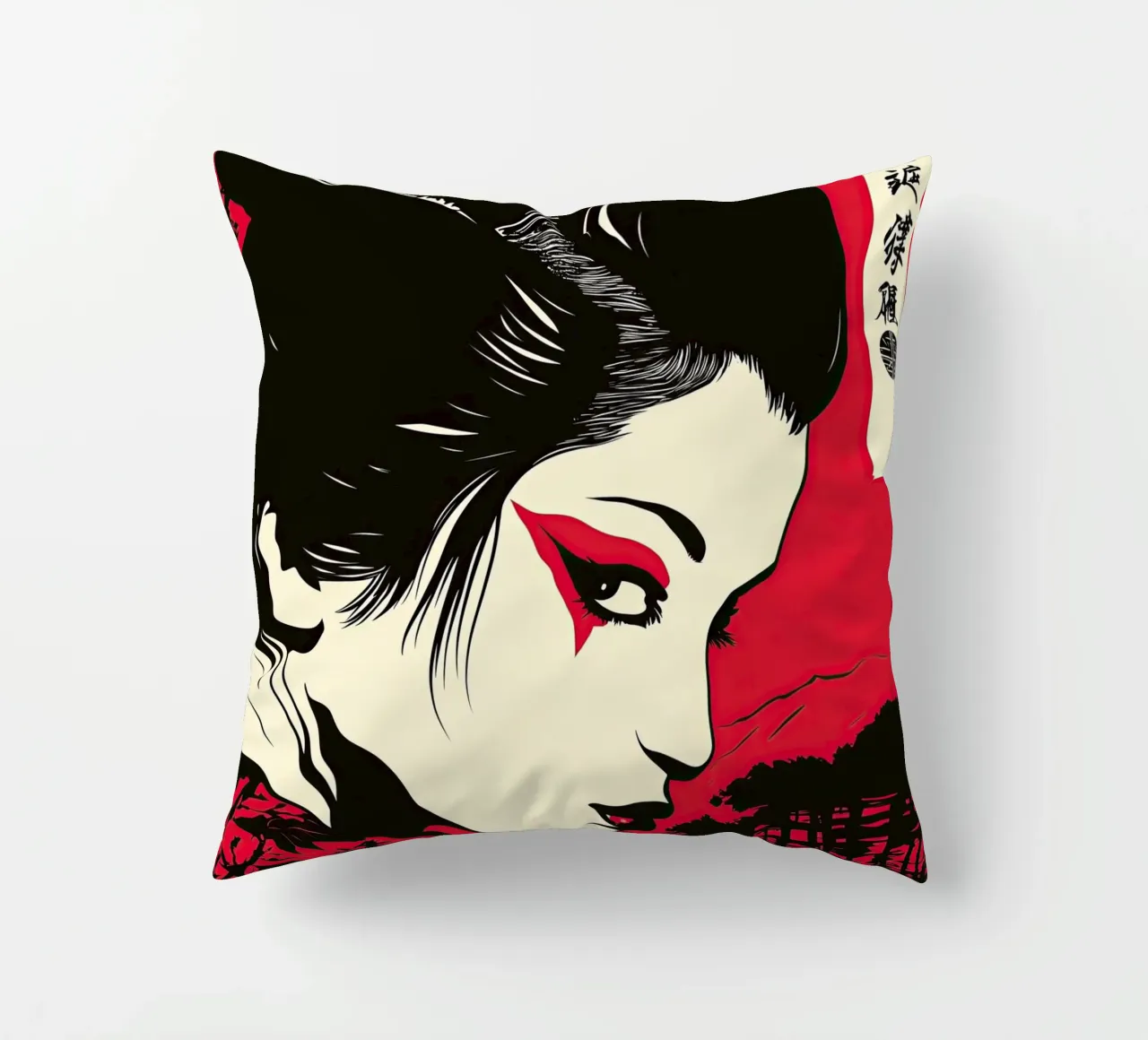 Geisha giapponese in rosso cuscino da Autofocus