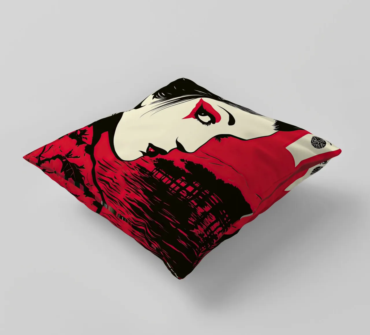 Geisha giapponese in rosso cuscino da Autofocus