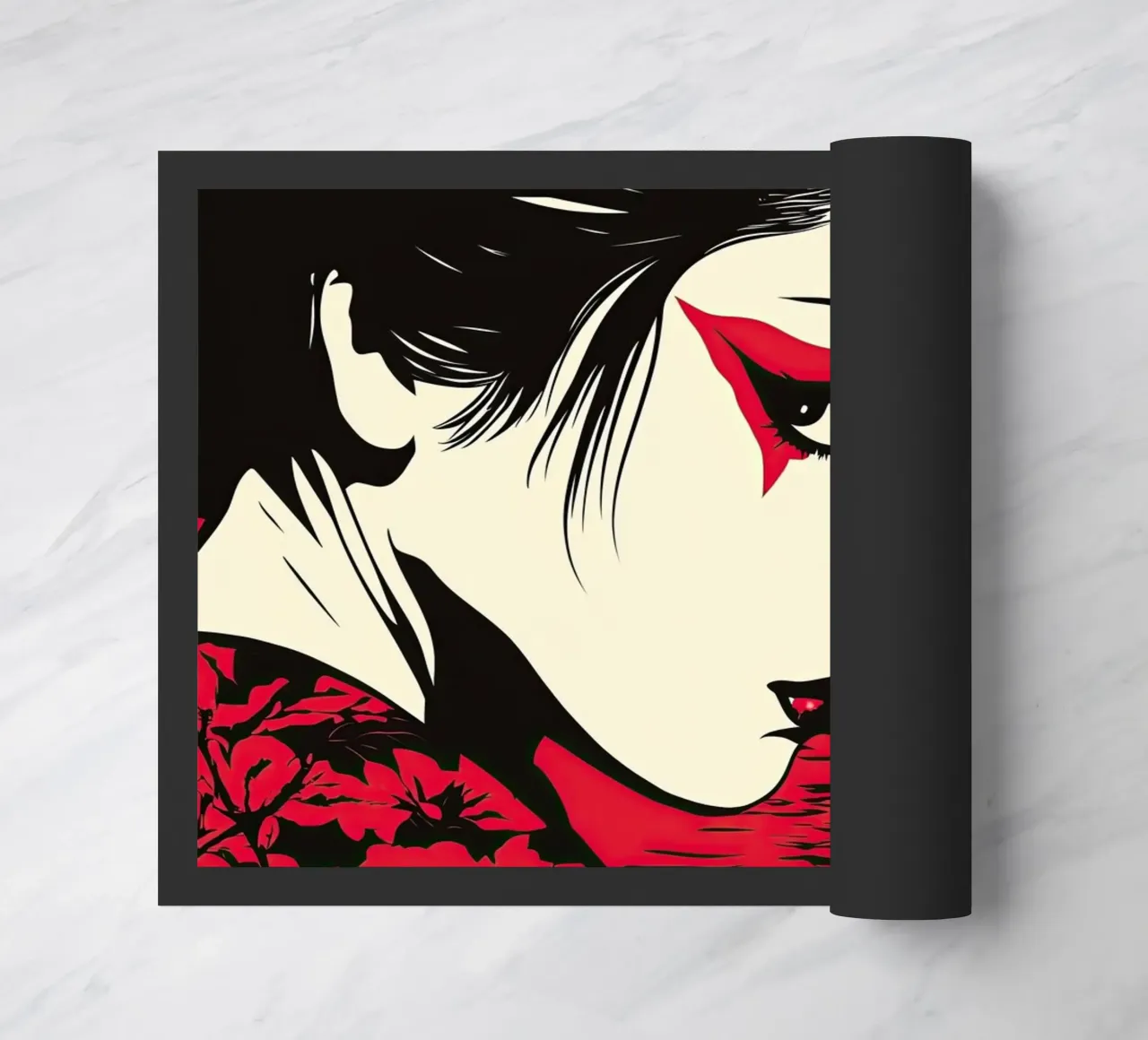 Geisha giapponese in rosso zerbino da Autofocus