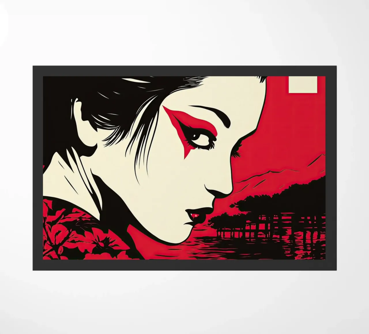 Geisha giapponese in rosso zerbino da Autofocus