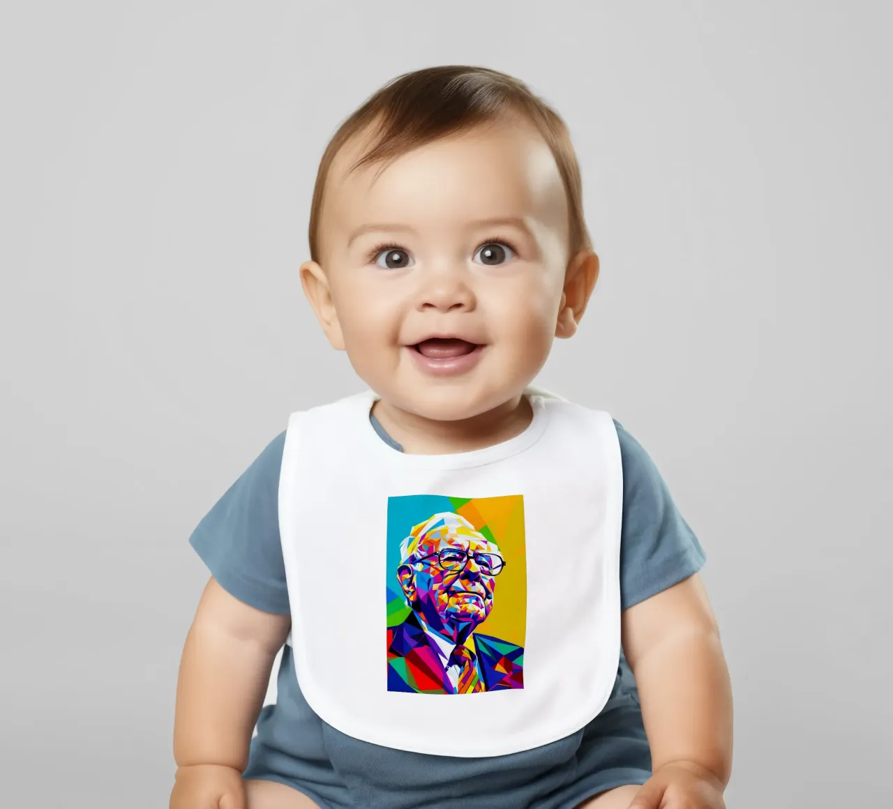 Warren Buffett bavaglino da HopeStudio