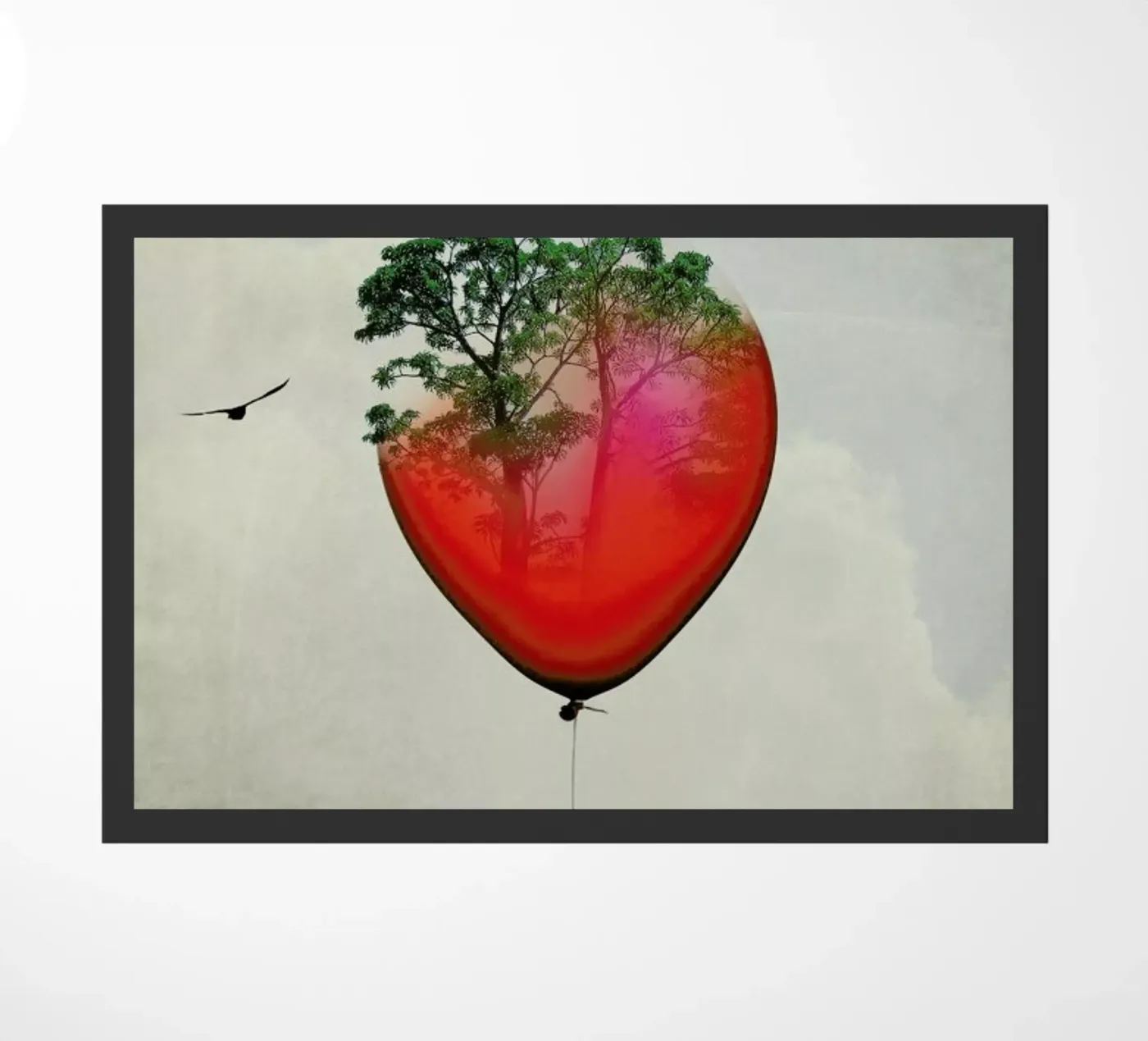 Red Balloon deurmat van Amy & Kurt