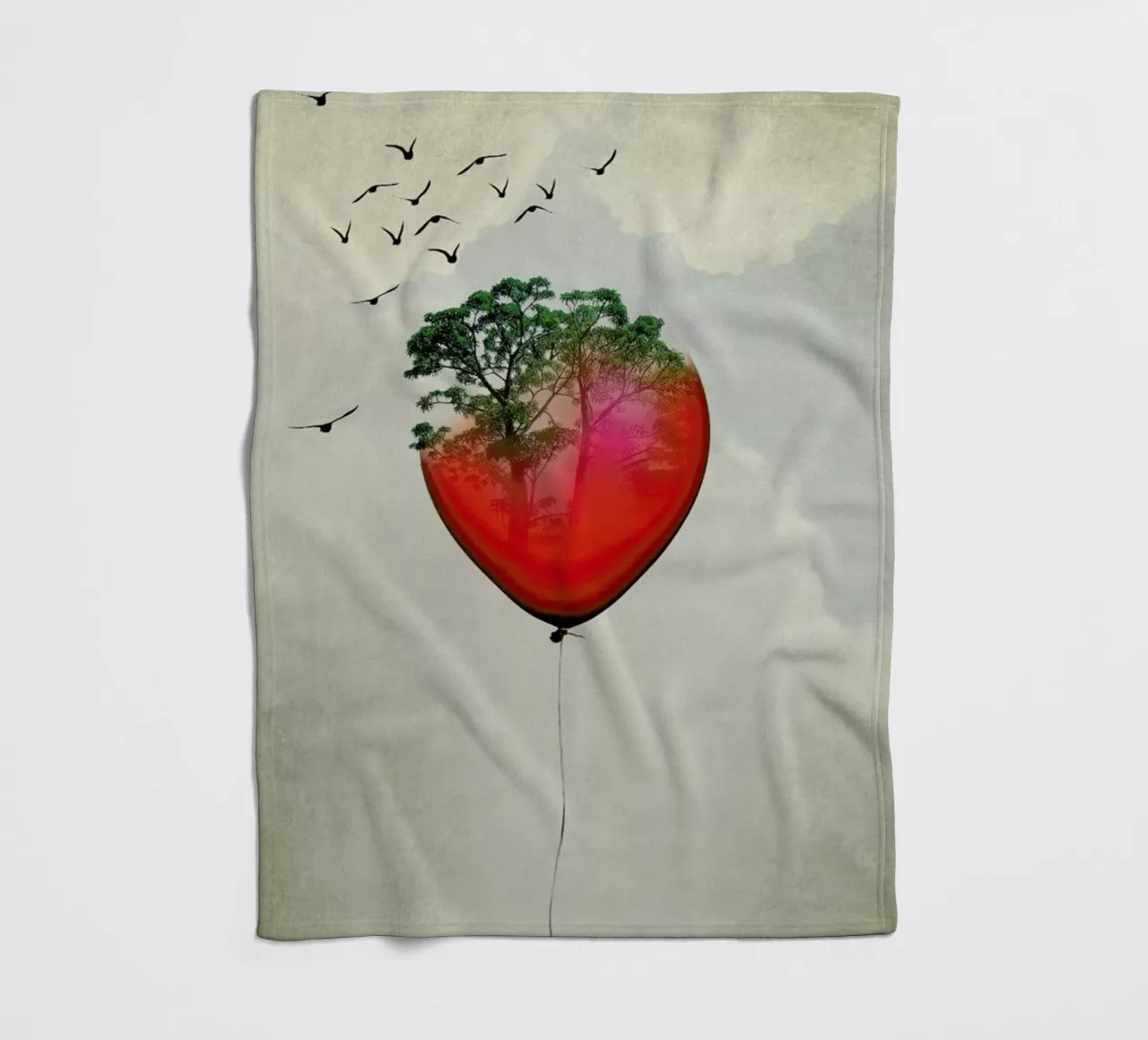 Red Balloon coperta in pile da Amy & Kurt