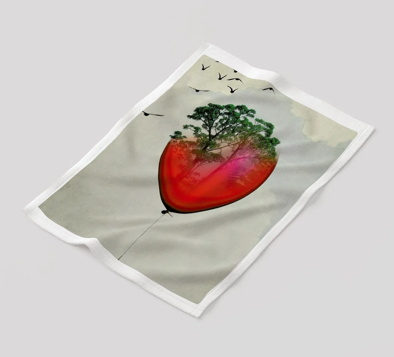 Red Balloon coperta in pile da Amy & Kurt