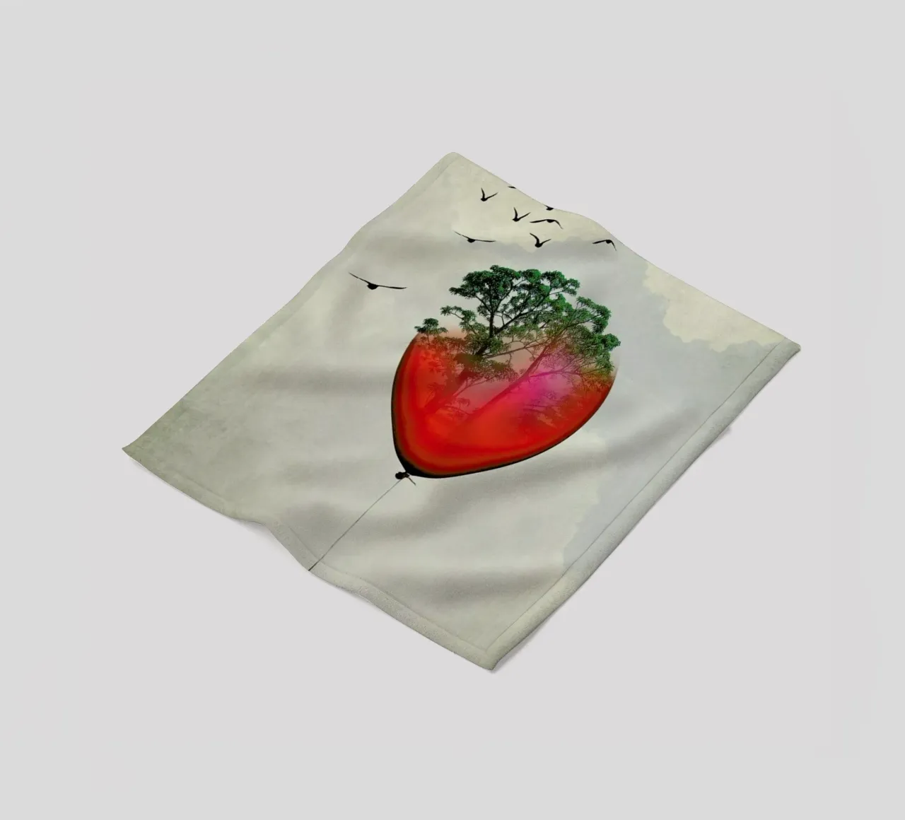 Red Balloon coperta in pile da Amy & Kurt
