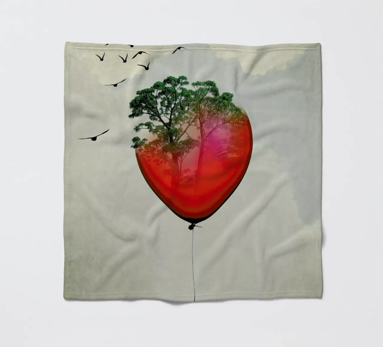 Red Balloon coperta in pile da Amy & Kurt