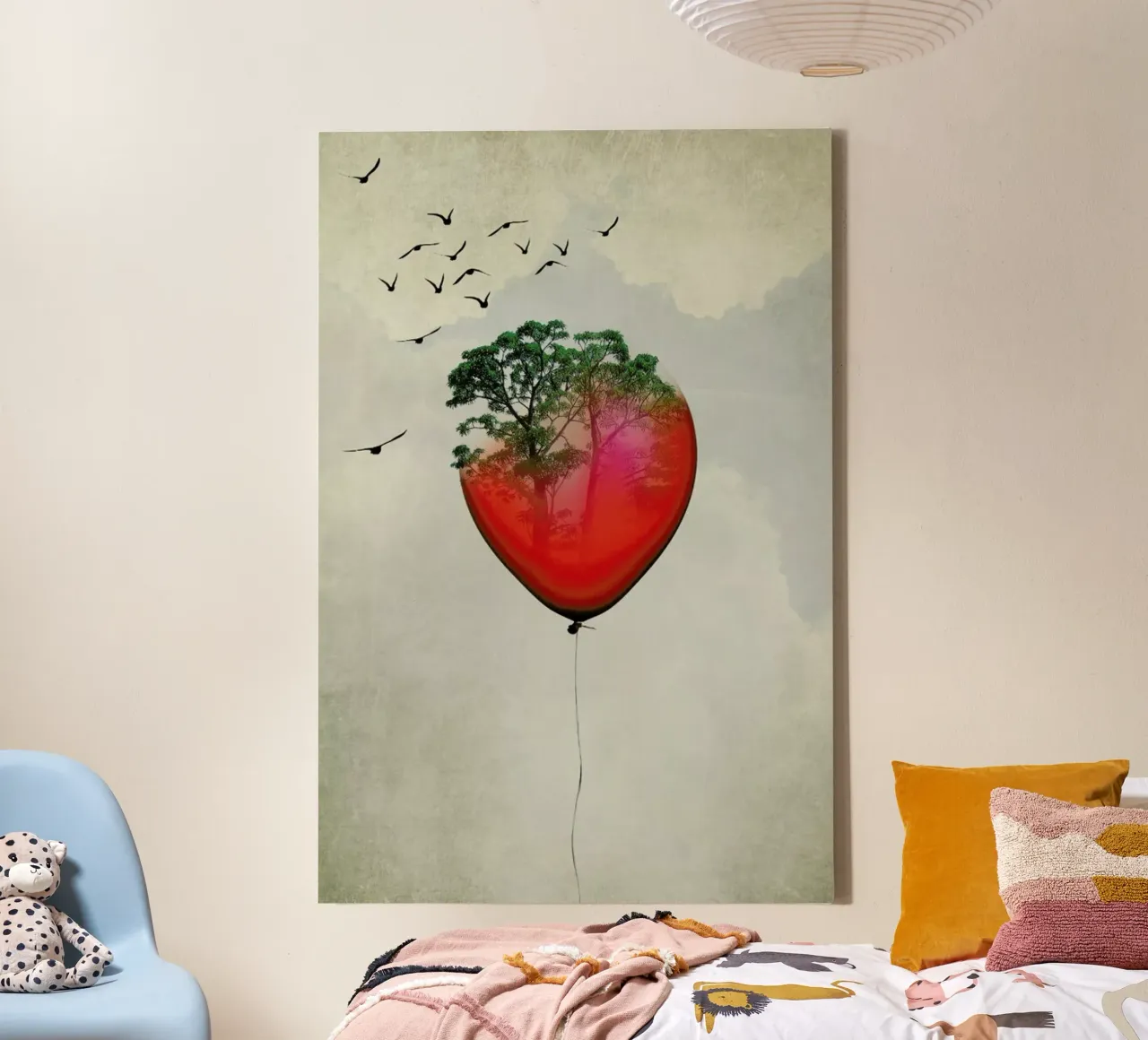 Red Balloon canvas by Amy & Kurt