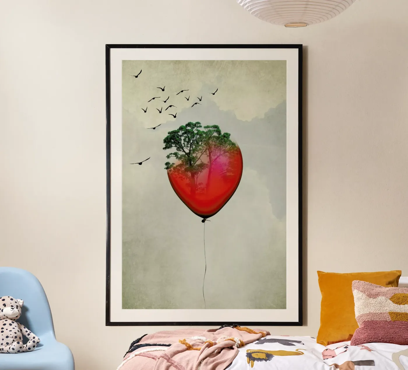 Red Balloon poster van Amy & Kurt