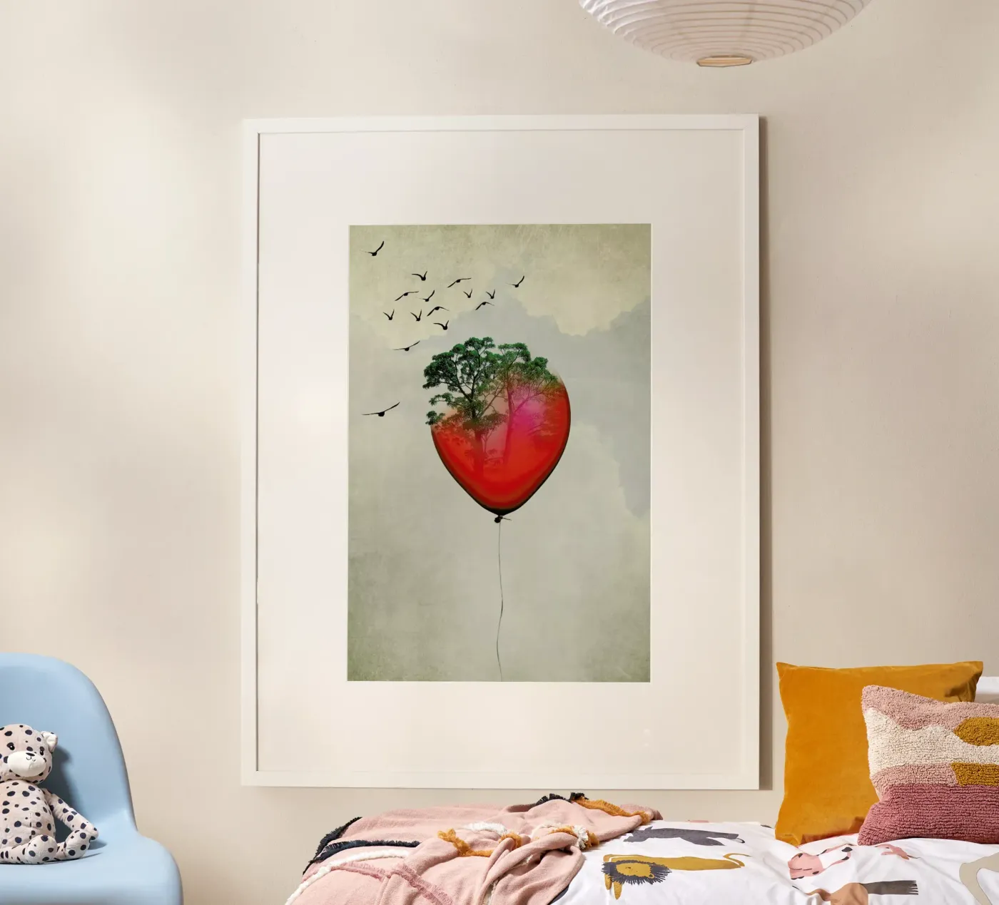 Red Balloon poster van Amy & Kurt