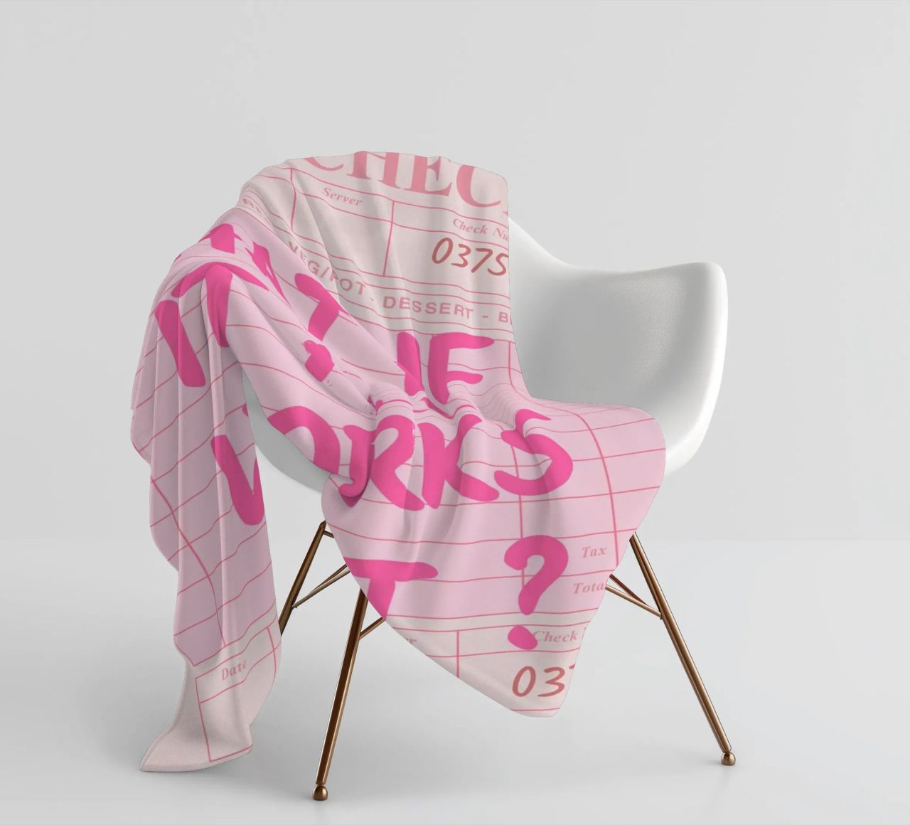 Guest Check,What If It All Works Out, Trendy Typography fleece blanket by pdigitalprints