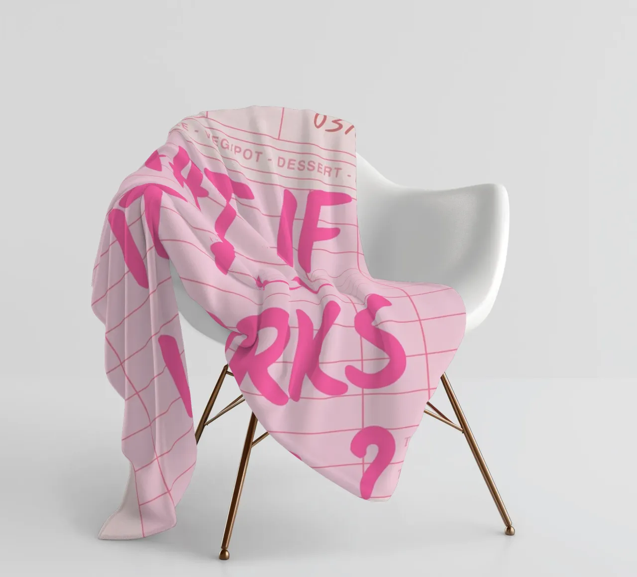 Guest Check, What If It All Works Out, Trendy Typography (en anglais) plaid polaire de pdigitalprints