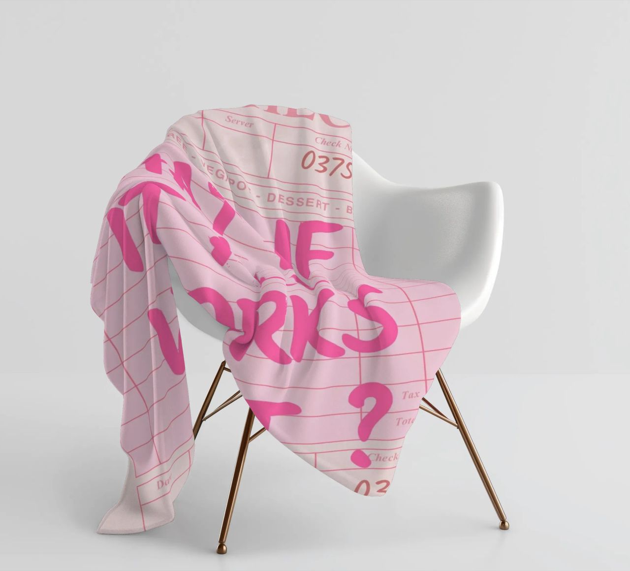 Guest Check,What If It All Works Out, Trendy Typography fleece blanket by pdigitalprints