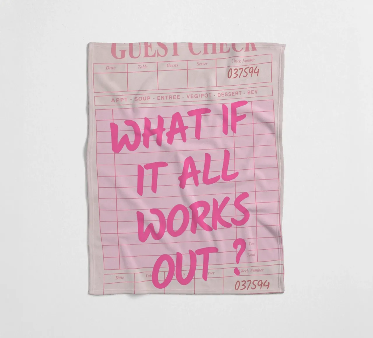 Gast-Check,Was, wenn alles klappt, Trendy Typography Fleecedecke von pdigitalprints