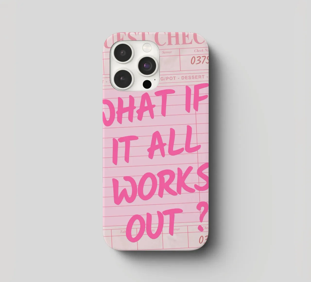 Gast-Check,Was, wenn alles klappt, Trendy Typography iPhone Hülle von pdigitalprints