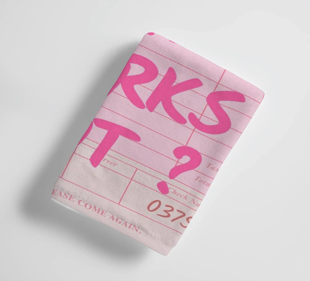 Guest Check,What If It All Works Out, Trendy Typography towel by pdigitalprints