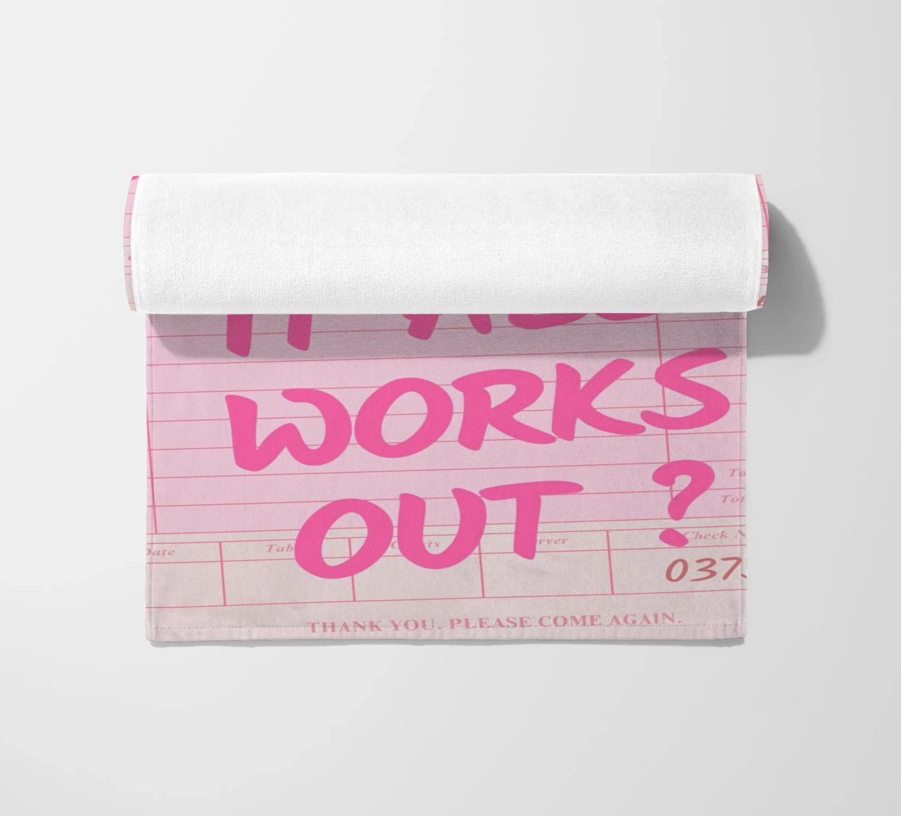 Guest Check,What If It All Works Out, Trendy Typography beach towel by pdigitalprints