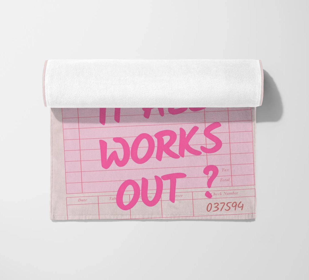 Guest Check,What If It All Works Out, Trendy Typography beach towel by pdigitalprints