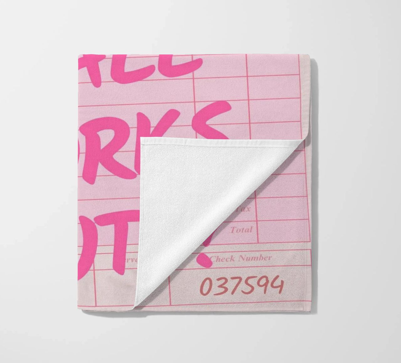 Guest Check,What If It All Works Out, Trendy Typography beach towel by pdigitalprints