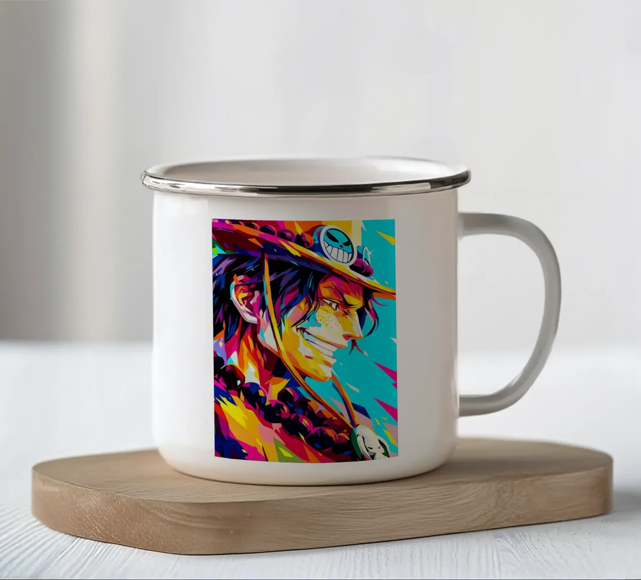 Wpap Ace One Piece tazza in smalto da HopeStudio