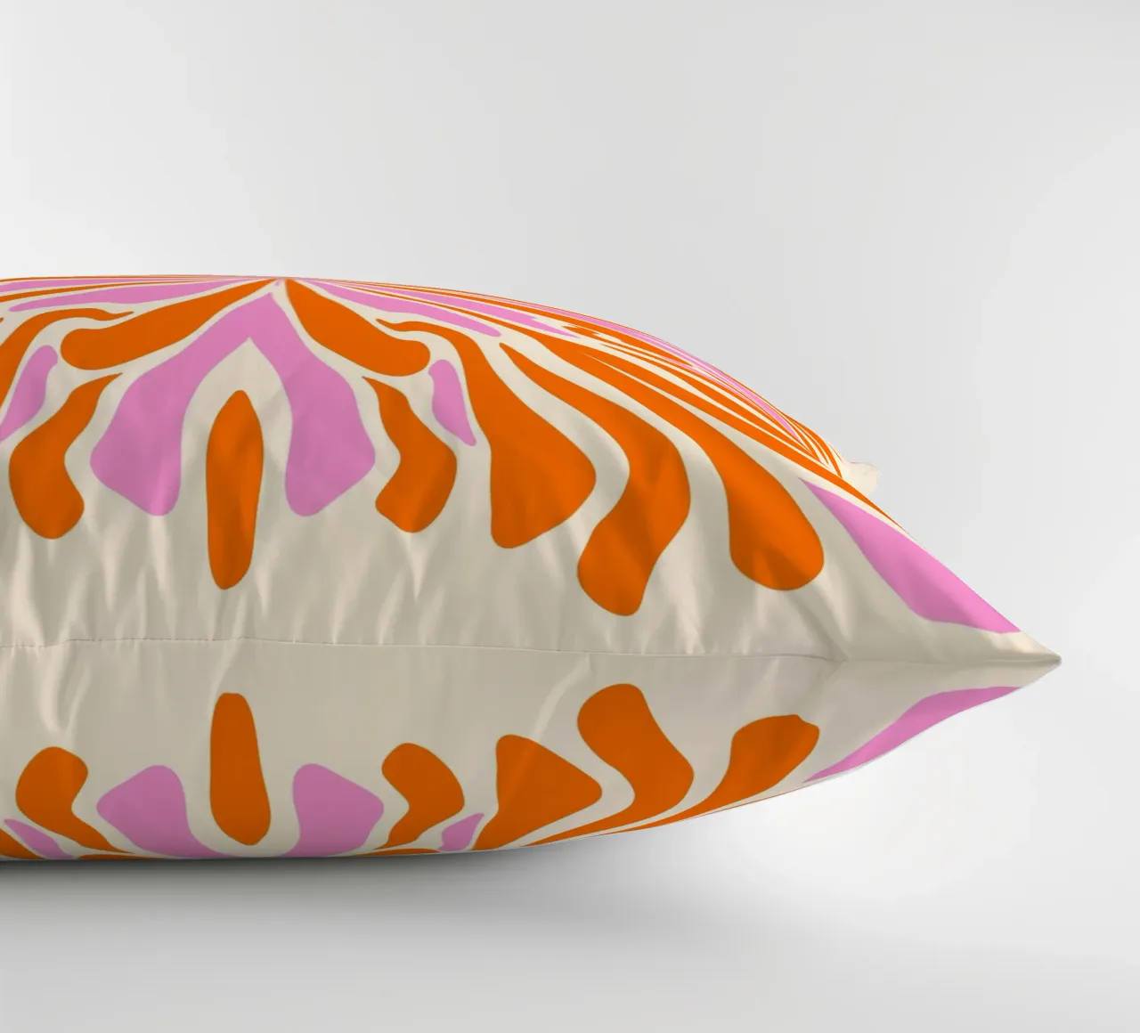Abstract psychedelic symmetrical petals decorative cushion by Wackapacka