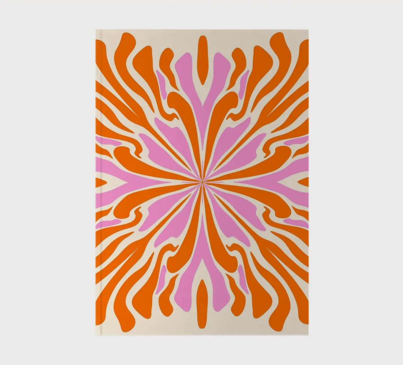 Abstract psychedelic symmetrical petals notebook by Wackapacka