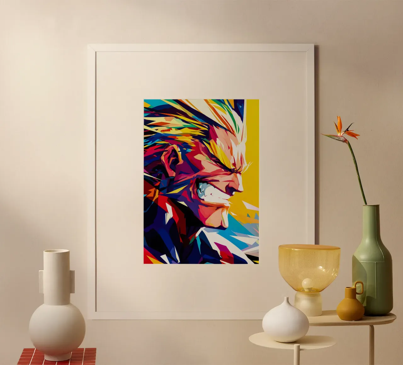 All Might From My Hero Academia poster con telaio in legno da HopeStudio